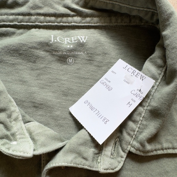 J. Crew Factory Garment-dyed polo shirt • size medium• CJ047 • Quarry Green - Picture 3 of 8